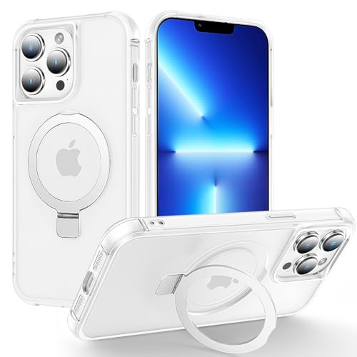 CHAOFEnG Magnetische Schutzhülle für iPhone 13 Pro Max, mit Ständer, militärische Qualität, Falltest, kompatibel mit Magneten, Ring, durchscheinend, schlank, harte Rückseite, weicher Rand, Weiß CHAOFEnG Magnetische Schutzhülle für iPhone 13 Pro Max, mit Ständer, militärische Qualität, Falltest, kompatibel mit Magneten, Ring, durchscheinend, schlank, harte Rückseite, weicher Rand, Weiß von CHAOFEnG