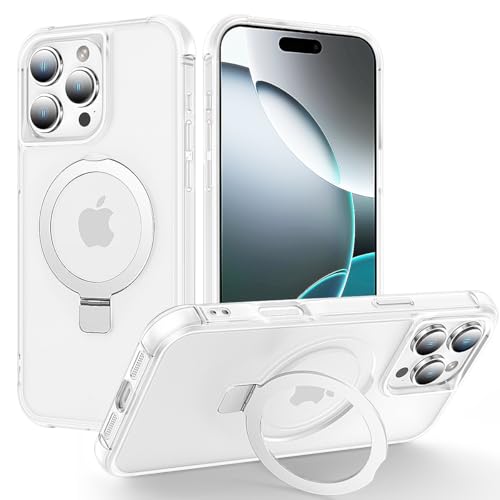 CHAOFEnG Magnetische Schutzhülle für iPhone 16 Pro Max, mit Ständer, militärische Qualität, Falltest, kompatibel mit Magneten, Ring, durchscheinend, schlank, harte Rückseite, weicher Rand, Weiß CHAOFEnG Magnetische Schutzhülle für iPhone 16 Pro Max, mit Ständer, militärische Qualität, Falltest, kompatibel mit Magneten, Ring, durchscheinend, schlank, harte Rückseite, weicher Rand, Weiß von CHAOFEnG