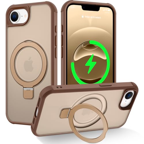 CHAOFEnG Magnetische Schutzhülle für iPhone 16E, mit Ständer, militärische Qualität, Falltest, kompatibel mit Magneten, Ring, durchscheinend, schlank, harte Rückseite, weicher Rand, Wüstengold CHAOFEnG Magnetische Schutzhülle für iPhone 16E, mit Ständer, militärische Qualität, Falltest, kompatibel mit Magneten, Ring, durchscheinend, schlank, harte Rückseite, weicher Rand, Wüstengold von CHAOFEnG