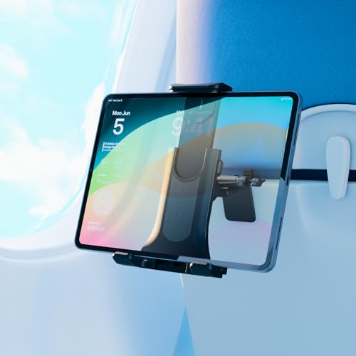 CHARGEWORX Tablet-Halterung für Flugzeug-Kopfstütze, 360° drehbar, sichere Klemme mit mehreren Betrachtungswinkeln, kompatibel mit iPad, iPhone, Galaxy, Tablet, Kindle, Handy und mehr von CHARGEWORX