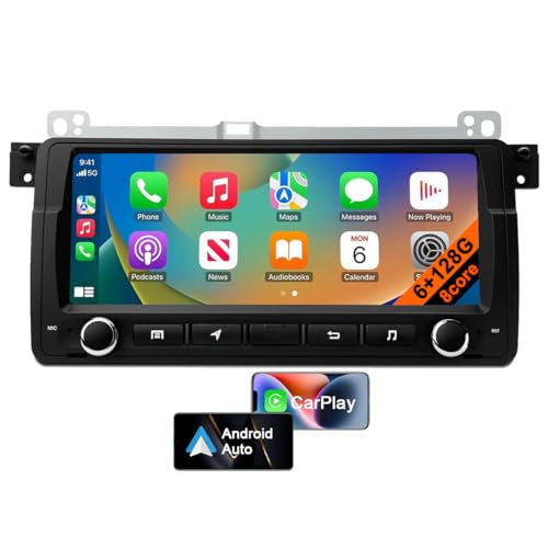 8.8 Zoll Android 13 Autoradio für BMW 3 Serie E46 mit Wireless CarPlay, Android Auto, Auto-Player mit Navigation, unterstützt Bluetooth, FM RDS, Mirrorlink, Lenkradsteuerung (8core 6GB+128GB) von CHARGONIC