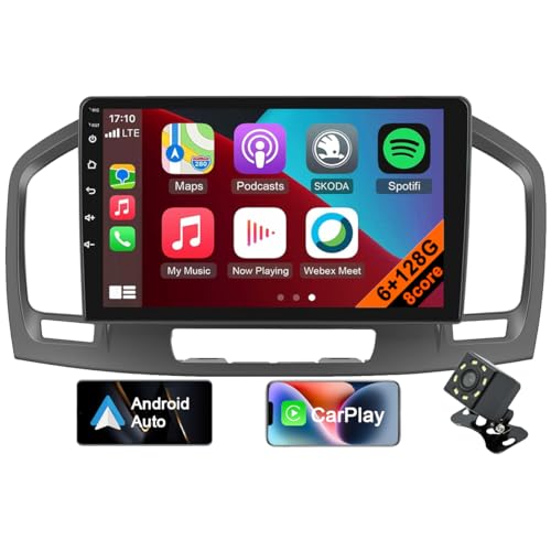 Android 12 Autoradio für Buick Regal/Opel Insignia 2009-2013, 9 Zoll Autoradio Touch-Display mit CarPlay, Android Auto, MirrorLink, Navigation, Bluetooth, WLAN, FM, Rückfahrkamera (8core 6GB+128GB) von CHARGONIC
