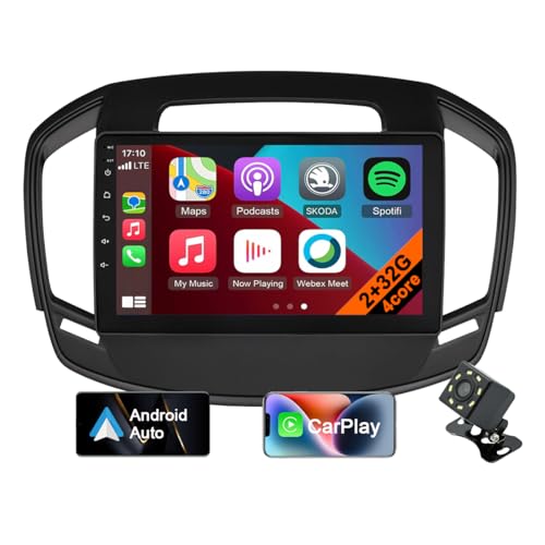 Android 12 Autoradio für Buick Regal/Opel Insignia 2014-2017 mit CarPlay, Android Auto, 9 Zoll Touchscreen GPS-Navigation Autoradio, FM, MirrorLink, Rückfahrkamera (4core 2GB+32GB) von CHARGONIC