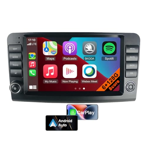 Android 13 Autoradio für Mercedes Benz ML-Klasse ML W164 X164 ML350 ML280 GL350 GL450, 9 Zoll Voll-Touchscreen Multimedia-Stereo mit Navigation, WLAN, Mirror Link (8core 6GB+128GB) von CHARGONIC
