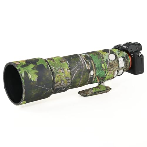 CHASING BIRDS Camouflage-Objektivschutz für Sony FE 200–600 mm F5.6–6.3 G OSS Regendichte Objektivschutzabdeckung (Green Leaf Camouflage, mit 1.4X und 2.0X TC) von CHASING BIRDS