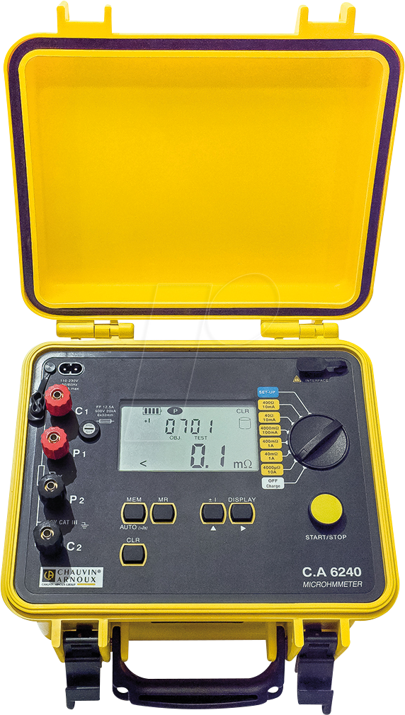 CHAU P01143200 - Mikroohmmeter C.A 6240, 400 µOhm - 400 Ohm, 10 A von CHAUVIN ARNOUX