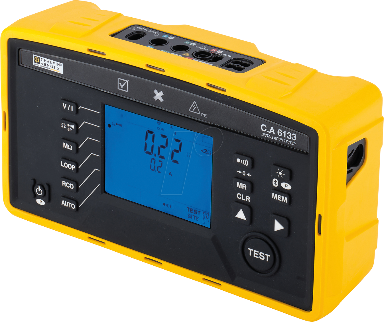 CHAU P01146013 - Installationsprüfgerät C.A 6133, 3-polig, 100 kOhm, Bluetooth® von CHAUVIN ARNOUX