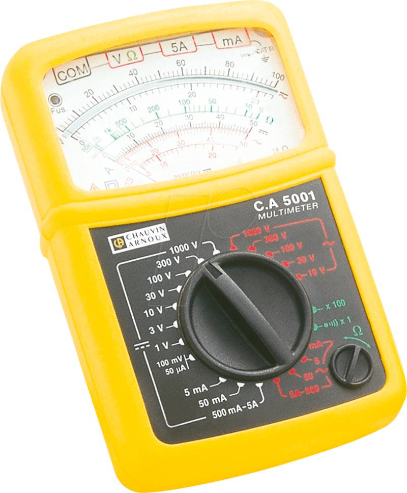 CHAU P01196521E - Multimeter C.A 5001, analog, 600 V AC/DC, 5 A AC/DC von CHAUVIN ARNOUX