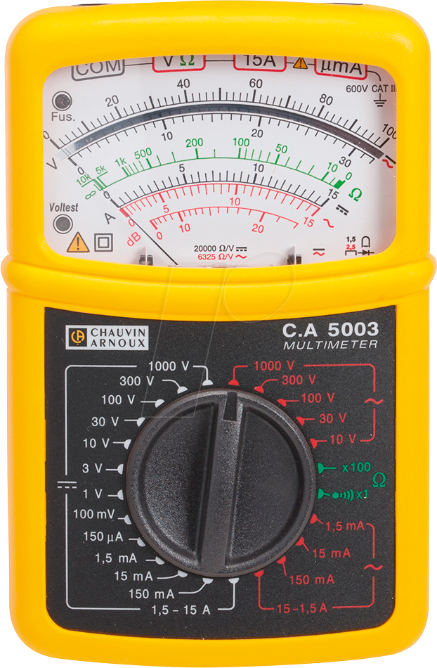 CHAU P01196522E - Multimeter C.A 5003, analog, 600 V AC/DC, 15 A AC/DC von CHAUVIN ARNOUX