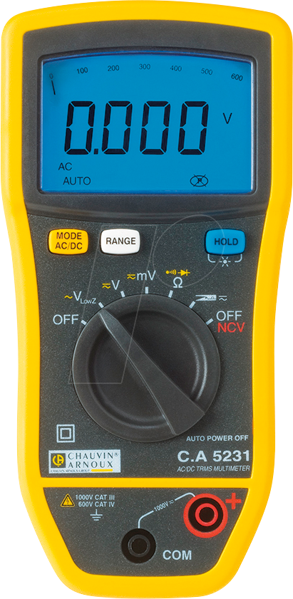 CHAU P01196731 - Multimeter C.A 5231, digital, 6000 Counts, TRMS, AC/DC, NCV CHAU P01196731 - Multimeter C.A 5231, digital, 6000 Counts, TRMS, AC/DC, NCV von CHAUVIN ARNOUX
