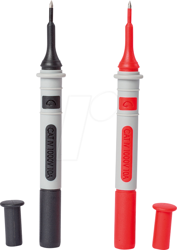 CHAU P01295491Z - Prüfspitzen, 2 mm + 4 mm, rot + schwarz, modular von CHAUVIN ARNOUX