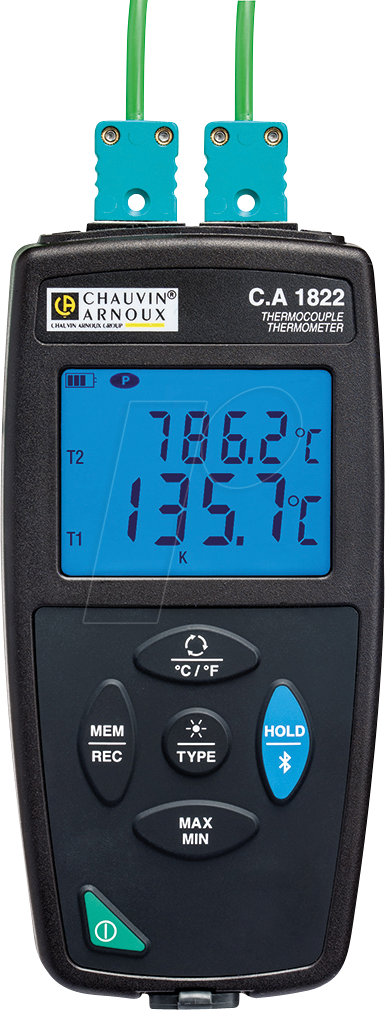 CHAU P01654822 - 2-Kanal-Thermometer C.A 1822, für Thermoelemente von CHAUVIN ARNOUX