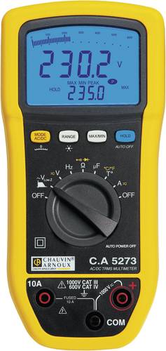 Chauvin Arnoux C.A 5273 Hand-Multimeter digital Spritzwassergeschützt (IP54) CAT III 1000 V, CAT IV von CHAUVIN ARNOUX