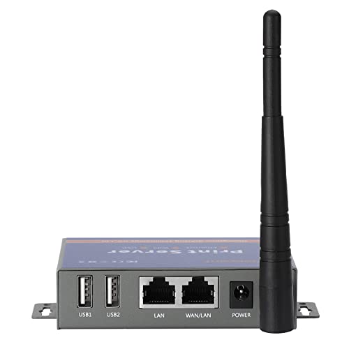 Kabelloser Druckserver (nicht Plug-and-Play), 2-Port-USB-Druckserver, Computer-Netzwerk-Druckserver – Konvertieren Sie USB-Drucker in Wireless-WiFi-Ethernet-Netzwerke – Windows Mac Linux kompatibel – von CHEECENT