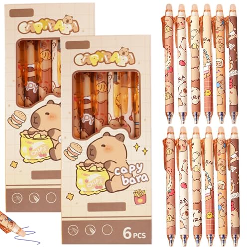 CHENBOOW Radierbarer Kugelschreiber,12 Stück Tintenroller Radierbar,Radierbarer Tintenroller,Capybara Gelstifte Radierbar,Radierbarer Kugelschreiber Stifte Set,Erasable Pen Set,für Schul Bürobedarf CHENBOOW Radierbarer Kugelschreiber,12 Stück Tintenroller Radierbar,Radierbarer Tintenroller,Capybara Gelstifte Radierbar,Radierbarer Kugelschreiber Stifte Set,Erasable Pen Set,für Schul Bürobedarf von CHENBOOW
