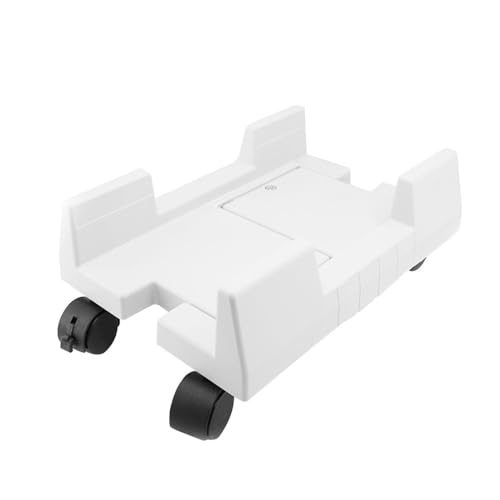 CHENGAIJIAN PC-Halterung, CPU-Halterung, mobiler Desktop-PC-Tower-Bodenständer, universeller PC-Gehäusehalter, Wagen, PC-Mainframe-Halterung mit rollenden Lenkrollen Untertischregal(White) von CHENGAIJIAN