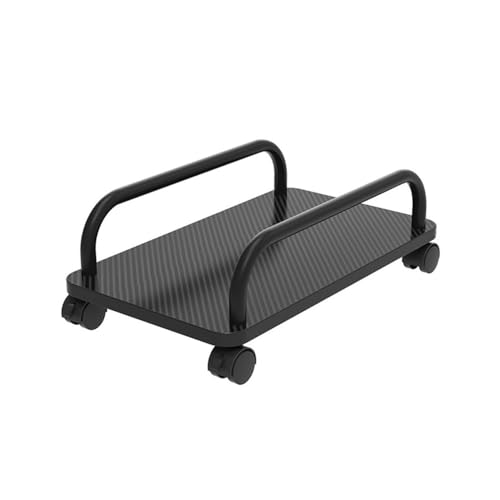 CHENGAIJIAN PC-Halterung, CPU-Ständer, tragbar, beweglich, PC-Host-Halter, Büro-Desktop-PC-Gehäusebasis mit 4 Rollen, Gaming-PC-Halter Untertischregal(Black) von CHENGAIJIAN