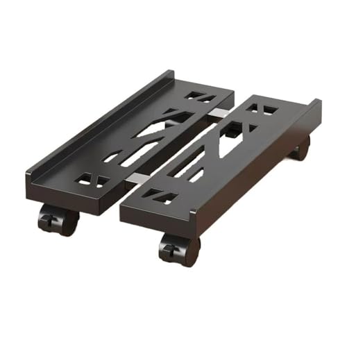 PC-Halterung, Rollbarer Desktop-PC-Tower-Ständer, verstellbarer mobiler CPU-Halter mit feststellbaren Lenkrollen, erweiterbarer PC-Gehäusehalter for die meisten Desktop-Tower Untertischregal(Black) von CHENGAIJIAN
