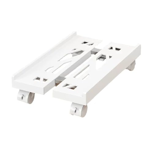 PC-Halterung, Rollbarer Desktop-PC-Tower-Ständer, verstellbarer mobiler CPU-Halter mit feststellbaren Lenkrollen, erweiterbarer PC-Gehäusehalter for die meisten Desktop-Tower Untertischregal(White) von CHENGAIJIAN