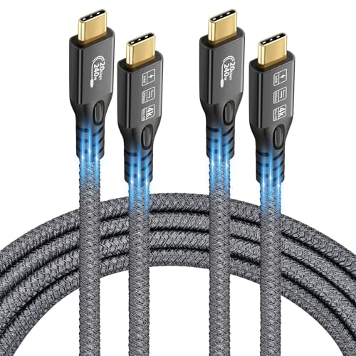 CHENLENIC USB C Kabel 3.2 Gen2x2 20 Gbps, 2 Stück Typ C 4 K @ 60 Hz UHD Video 5A/240 W PD3.1 Schnellladekabel mit E-Marker, kompatibel mit Thunderbolt 3/4 für iPhone 15Pro MacBook (2, 2 Stück USB C CHENLENIC USB C Kabel 3.2 Gen2x2 20 Gbps, 2 Stück Typ C 4 K @ 60 Hz UHD Video 5A/240 W PD3.1 Schnellladekabel mit E-Marker, kompatibel mit Thunderbolt 3/4 für iPhone 15Pro MacBook (2, 2 Stück USB C von CHENLENIC