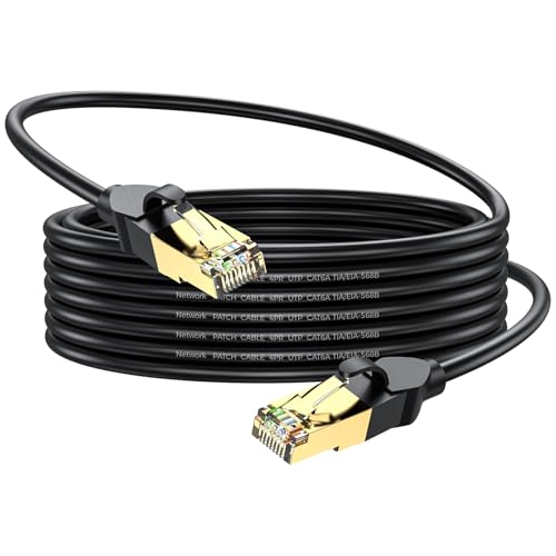 CHENLUKJ Ethernet-Kabel, 20 m, High Speed 1000 MBps, 250 MHz/s, Cat6-Ethernet-Kabel, schwarzes RJ45-Lan-Kabel, Netzwerkkabel sind geeignet für Router, Computer, Modem, Switch, Spiele, Patchpanel CHENLUKJ Ethernet-Kabel, 20 m, High Speed 1000 MBps, 250 MHz/s, Cat6-Ethernet-Kabel, schwarzes RJ45-Lan-Kabel, Netzwerkkabel sind geeignet für Router, Computer, Modem, Switch, Spiele, Patchpanel von CHENLUKJ