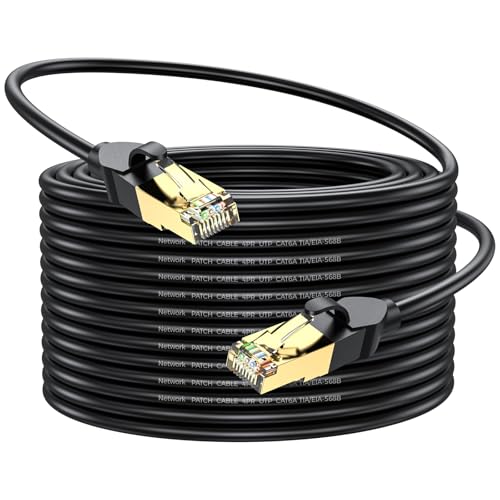 CHENLUKJ Ethernet-Kabel, 50 m, High Speed 1000 MBps, 250 MHz/s, Cat6-Ethernet-Kabel, schwarzes RJ45-Lan-Kabel, Netzwerkkabel sind geeignet für Router, Computer, Modem, Switch, Spiele, Patchpanel CHENLUKJ Ethernet-Kabel, 50 m, High Speed 1000 MBps, 250 MHz/s, Cat6-Ethernet-Kabel, schwarzes RJ45-Lan-Kabel, Netzwerkkabel sind geeignet für Router, Computer, Modem, Switch, Spiele, Patchpanel von CHENLUKJ