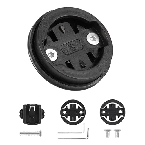 CHENNAN Computer Halterung Vorbau Obere Kappe, Fahrrad Vorbau Top Cap, Computer Cap Mount Fahrrad, Stoppuhr Halterung für Garmin/Bryton/Cateye (Schwarz) von CHENNAN