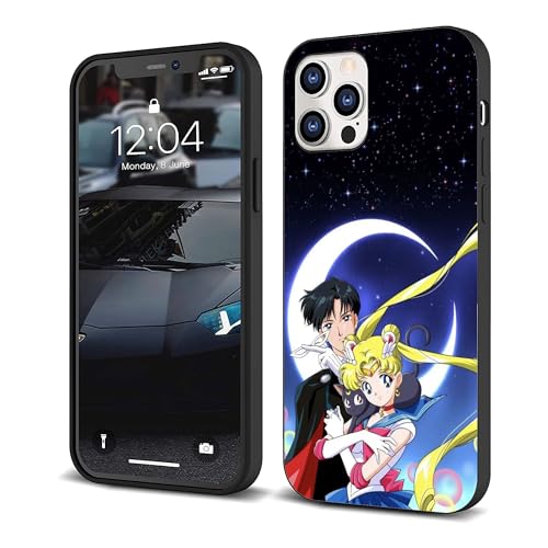 CHENQIAOHU Kompatibel mit iPhone 12 Hülle, iPhone 12 Pro, Rundumschutz, stoßfeste Schutzhülle, schlanke, dünne Abdeckung (Anime-Sailor-Moon-Magic-4) von CHENQIAOHU