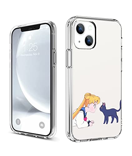 CHENQIAOHU Kompatibel mit iPhone 13 Hülle, Ganzkörperschutz Stoßfest Schutzhülle Clear Case Slim Thin Cover (Anime-Sailor-Moon-Magic-10), SONRPEA-430 von CHENQIAOHU