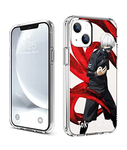 CHENQIAOHU Kompatibel mit iPhone 13 Hülle, Ganzkörperschutz Stoßfest Schutzhülle Clear Case Slim Thin Cover (Anime-Tokyo-Ghoul-Comic-4) von CHENQIAOHU
