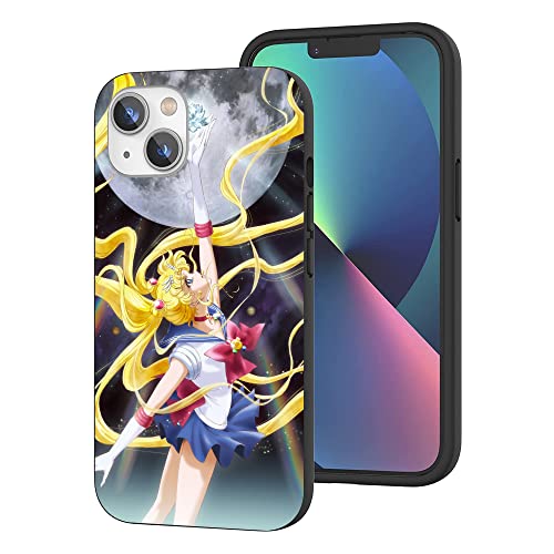 CHENQIAOHU Kompatibel mit iPhone 13 Hülle, Ganzkörperschutz Stoßfeste Schutzhülle Slim Thin Cover (Anime-Sailor-Moon-Magic-1), SONRPEA-205 von CHENQIAOHU