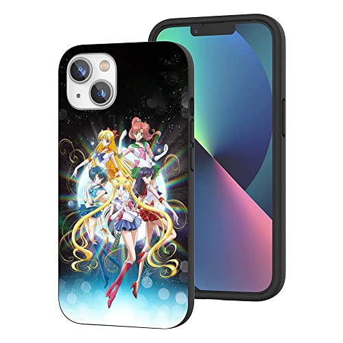 CHENQIAOHU Kompatibel mit iPhone 13 Hülle, Ganzkörperschutz Stoßfeste Schutzhülle Slim Thin Cover (Anime-Sailor-Moon-Magic-2) von CHENQIAOHU