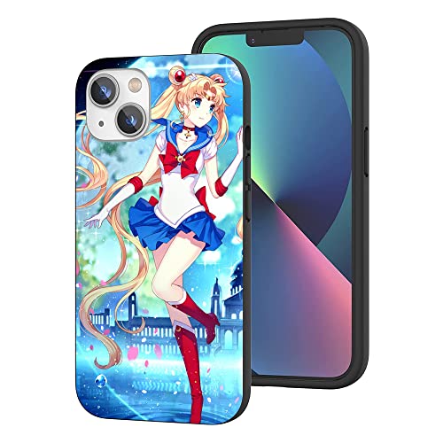 CHENQIAOHU Kompatibel mit iPhone 13 Hülle, Ganzkörperschutz Stoßfeste Schutzhülle Slim Thin Cover (Anime-Sailor-Moon-Magic-7) von CHENQIAOHU