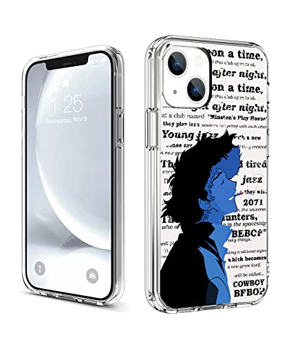 CHENQIAOHU Kompatibel mit iPhone 15 Hülle, Ganzkörperschutz, stoßfest, Schutzhülle, transparent, schlank, dünn (Anime-Cowboy-Bebop-Comic-2) von CHENQIAOHU