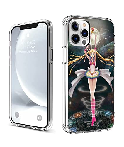 CHENQIAOHU Kompatibel mit iPhone 15 Pro Hülle, Ganzkörperschutz Stoßfest Schutzhülle Clear Case Slim Thin Cover (Anime-Sailor-Moon-Magic-3) von CHENQIAOHU