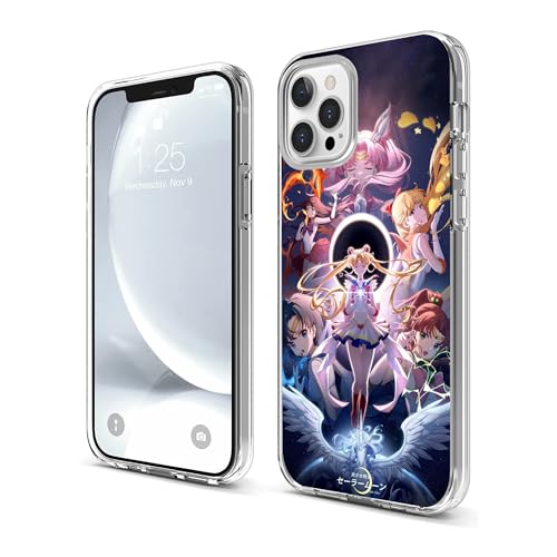 CHENQIAOHU Schutzhülle für iPhone 16 Pro, Rundumschutz, stoßfest, transparent, schlank, dünne Hülle (Anime-Sailor-Moon-Magic-1) von CHENQIAOHU