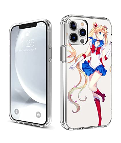 CHENQIAOHU Schutzhülle für iPhone 16 Pro Max, Rundumschutz, stoßfest, transparent, schlank, dünne Hülle (Anime-Sailor-Moon-Magic-7) von CHENQIAOHU
