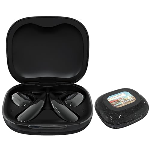 AI Translation OWS Wireless Neue Bluetooth5,4 Kopfhörer, Sprachübersetzer Earbuds, AI Übersetzer Kopfhörer mit APP, Bluetooth 5.4 OWS AI-Kopfhörer Übersetzungsgerät für Reisen, Business (Schwarz-B) von CHENRI