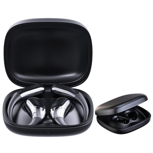 AI Translation OWS Wireless Neue Bluetooth5,4 Kopfhörer, Sprachübersetzer Earbuds, AI Übersetzer Kopfhörer mit APP, Bluetooth 5.4 OWS AI-Kopfhörer Übersetzungsgerät für Reisen, Business (Schwarz-A) von CHENRI
