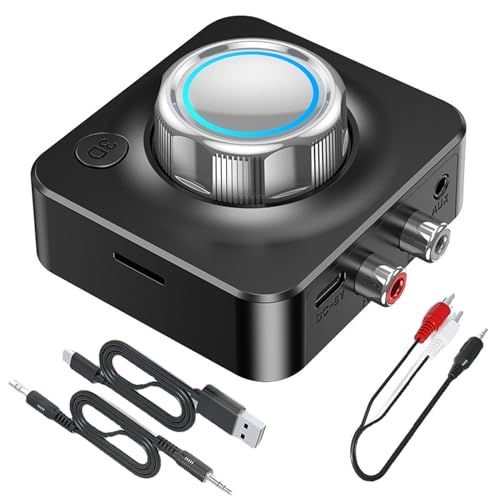 Bluetooth 5.0 Audio RCA Receiver, Kabelloser Bluetooth Audio-Empfänger, Adapter Auto Stereoanlage, RCA AUX Bluetooth Musik Empfänger, Dual AUX Ausgänge für Autoradio Home Stereoanlage von CHENRI