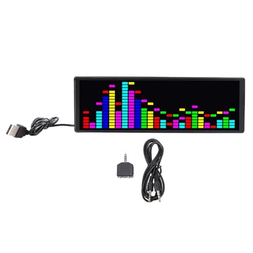 16 x 24 RGB-LED-Musikspektrum-Rhythmuslicht, 12 dynamische Effekte, 7 Farbeffekte, 84 Anzeigeeffekte, Sprachsteuerung, Uhranzeige, Stromversorgung über USB für die Inneneinrichtung 16 x 24 RGB-LED-Musikspektrum-Rhythmuslicht, 12 dynamische Effekte, 7 Farbeffekte, 84 Anzeigeeffekte, Sprachsteuerung, Uhranzeige, Stromversorgung über USB für die Inneneinrichtung von CHEOTIME