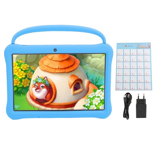 CHEOTIME 10,1 -Zoll -Tablet, Bluetooth WiFi Educational Learning Tablet mit 64 GB Speicher Android 13 Dual Camera Protective Case (EU -Stecker) von CHEOTIME