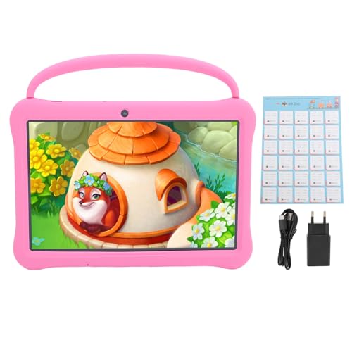 CHEOTIME 10,1 -Zoll -Tablet, Bluetooth WiFi Educational Learning Tablet mit 64 GB Speicher Android 13 Dual Camera Protective Case (EU -Stecker) von CHEOTIME