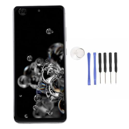 CHEOTIME 6,9 ​​-Zoll -Telefonbildschirm -Ersatzkit, LCD -Display -Digitalisierer -Touchscreen -Baugruppe mit Reparaturwerkzeugen für S20 Ultra Phone G988B G988U (Silber) von CHEOTIME
