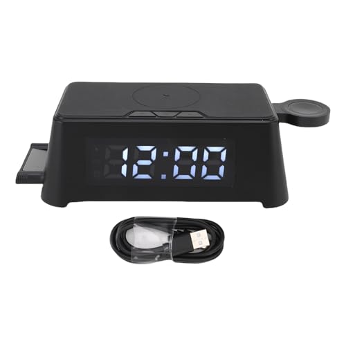 CHEOTIME 6-in-1-Kabellose Ladestation, Schnellladestation mit Wecker, Zeit-/Temperaturanzeige, kabelloses Ladegerät für Telefon, Kopfhörer, Uhr CHEOTIME 6-in-1-Kabellose Ladestation, Schnellladestation mit Wecker, Zeit-/Temperaturanzeige, kabelloses Ladegerät für Telefon, Kopfhörer, Uhr von CHEOTIME