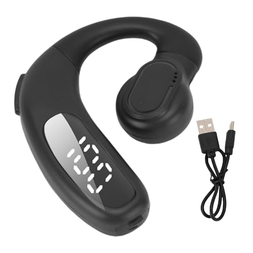 CHEOTIME Air Leitungskopfhörer, 180 ° rotierende drahtlose Ohrhörer -Wasserdichtungsstereo -Sound -Ohrhörer Bluetooth 5.5 Kopfhörer für tägliche Reisesportarten (Schwarz) von CHEOTIME