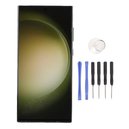 CHEOTIME-Bildschirmersatz für S23 Ultra, LCD-Telefon-Touchscreen-Montage mit Rahmen-Digitalisierer-Reparaturkit für SM-S918U S918B S918A (Grün) von CHEOTIME