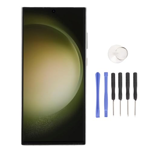 CHEOTIME-Bildschirmersatz für S23 Ultra, LCD-Telefon-Touchscreen-Montage mit Rahmen-Digitalisierer-Reparaturkit für SM-S918U S918B S918A (Silber) von CHEOTIME