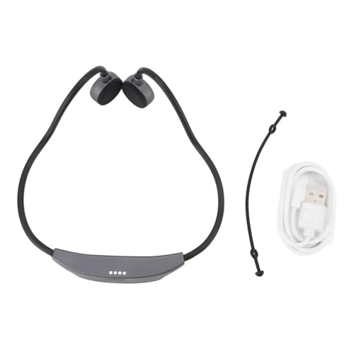 CHEOTIME Bone Conduction Headphones, Open Ear Bluetooth 5.3 Wireless Headphone, Bone Conduction Earbuds 8H Playtimes Sports Earphones with Mic, Earbuds for Hiking, Cycling, Gym, Black (Gray) von CHEOTIME
