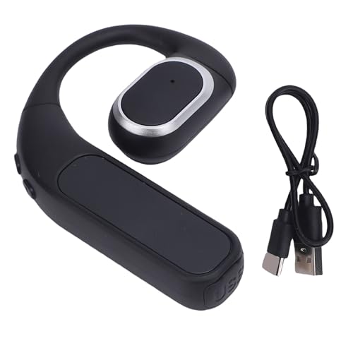 CHEOTIME Earhook Ohrhörer, drahtloser Bluetooth -Kopfhörer mit digitalem Display Wasser verhindern Ohrhaken Design für Mobiltelefone (Schwarz) von CHEOTIME